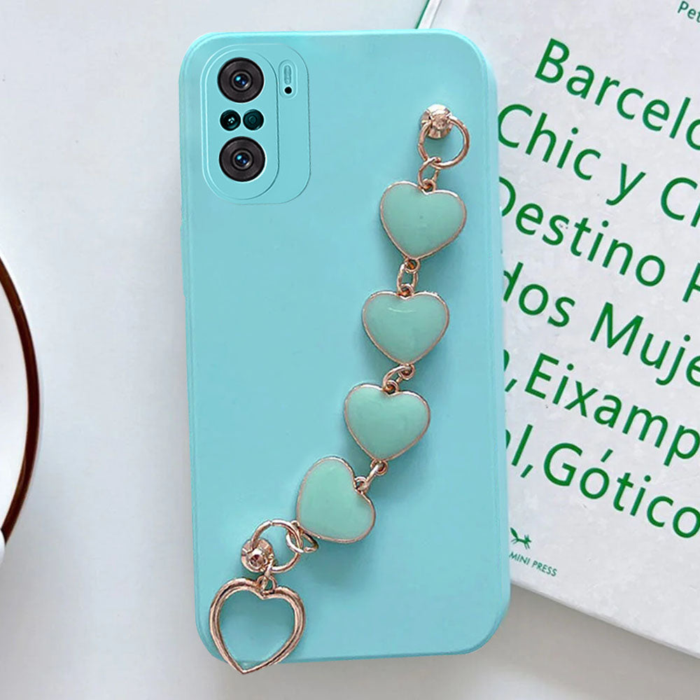 Anymob Xiaomi and Redmi Phone Case Sky Blue Women Chain Bracelet Soft Silicone For Note 10 9 Pro 10s 9s 8 7 Pro 10 9 9A Poco X3 11T 11-Mobile Phone Cases-PEROZ Accessories