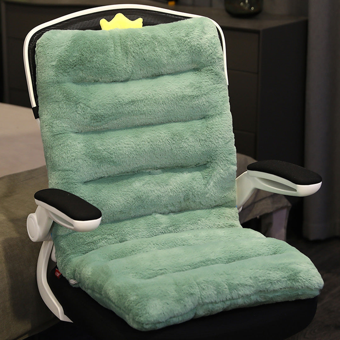 SOGA Green One Piece Dino Cushion Office Sedentary Butt Mat Back Waist Chair Support Home Decor-Chair &amp; Sofa Cushions-PEROZ Accessories