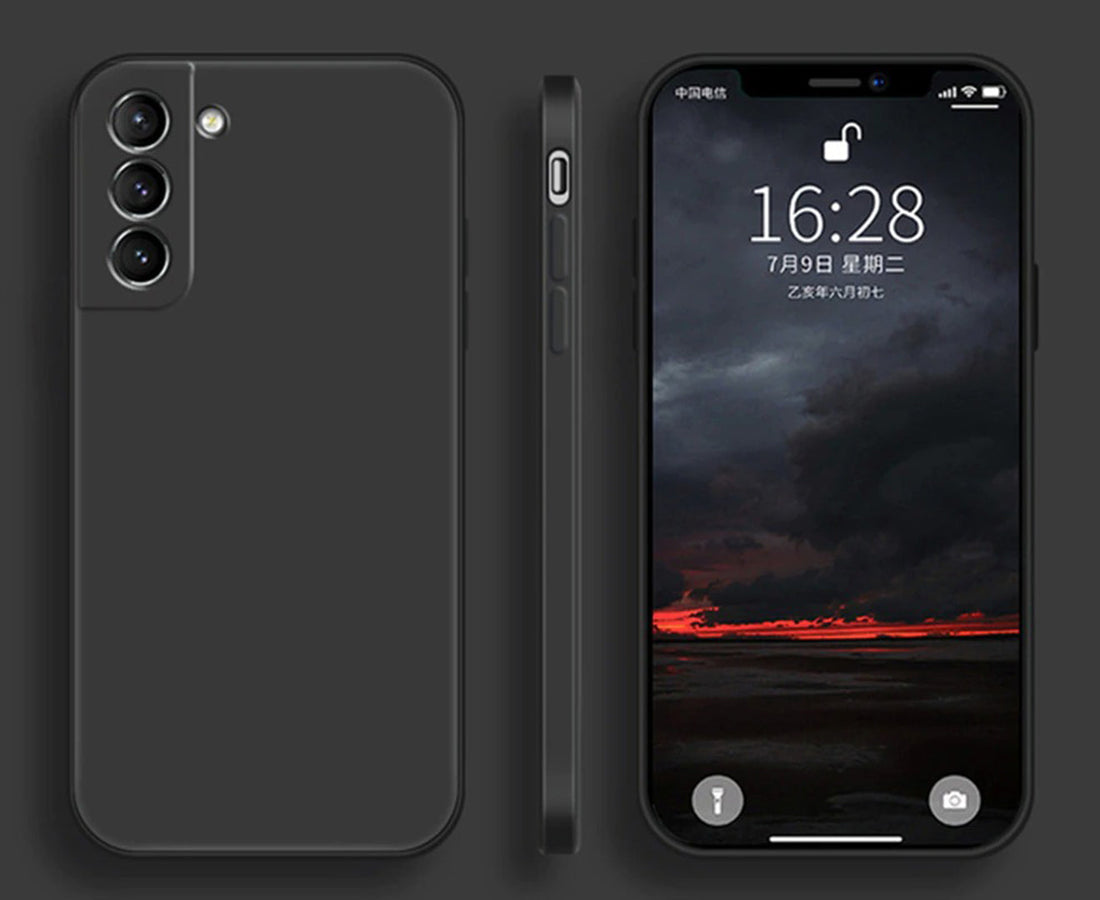 Anymob Samsung Phone Case Black Soft Silicone For Galaxy S22 Ultra S21 FE S20 Plus Note 20 A12 A22 A32 A52 A72 A51 A71 A13 A33 A53 Cover-Mobile Phone Cases-PEROZ Accessories