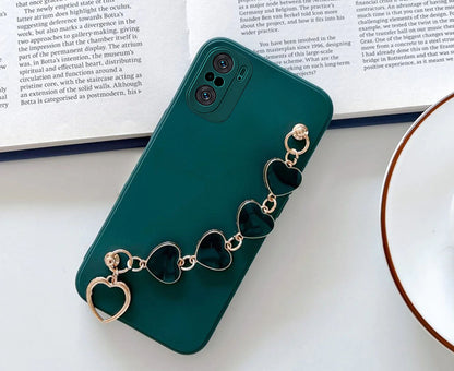 Anymob Xiaomi and Redmi Phone Case Green Women Chain Bracelet Soft Silicone For Note 10 9 Pro 10s 9s 8 7 Pro 10 9 9A Poco X3 11T 11-Mobile Phone Cases-PEROZ Accessories