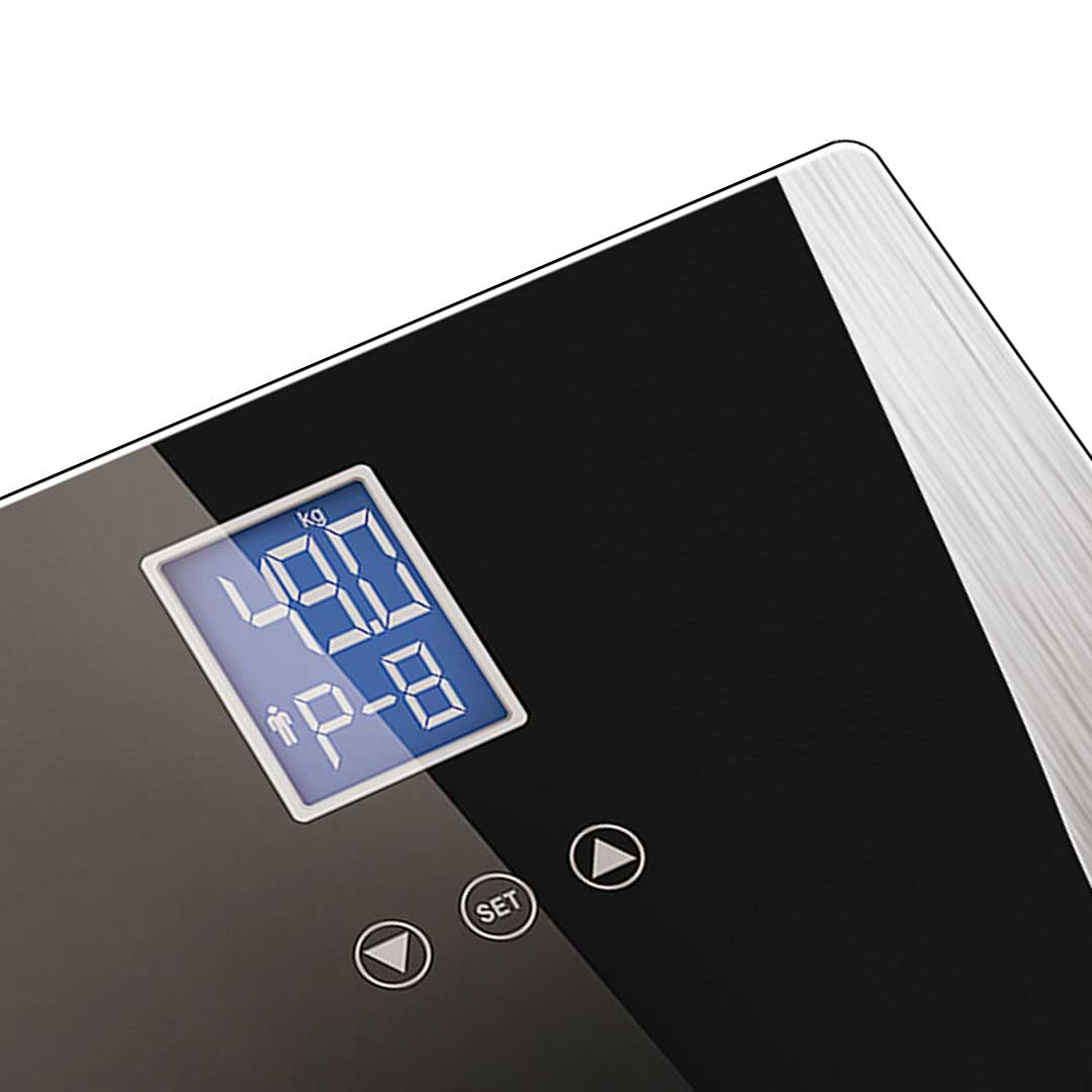SOGA Wireless Digital Body Fat LCD Bathroom Weighing Scale Electronic Weight Tracker Black-Body Weight Scales-PEROZ Accessories