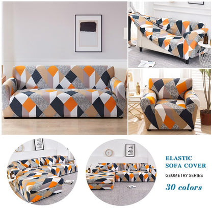 Anyhouz 4 Seater Sofa Cover Light Gray Style and Protection For Living Room Sofa Chair Elastic Stretchable Slipcover-Slipcovers-PEROZ Accessories