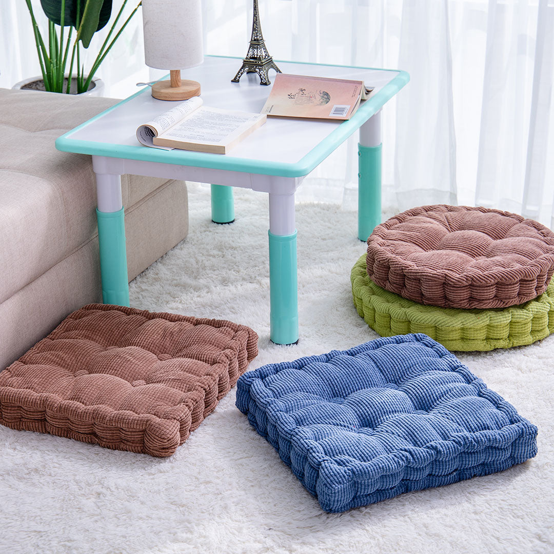 SOGA 4X Blue Square Cushion Soft Leaning Plush Backrest Throw Seat Pillow Home Office Decor-Chair &amp; Sofa Cushions-PEROZ Accessories
