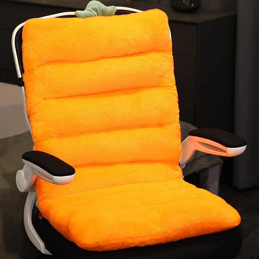 SOGA 2X Orange One Piece Siamese Cushion Office Sedentary Butt Mat Back Waist Chair Support Home Decor-Chair &amp; Sofa Cushions-PEROZ Accessories