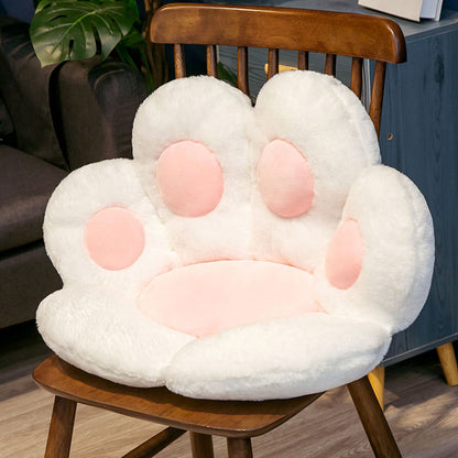 SOGA 2X 70cm White Paw Shape Cushion Warm Lazy Sofa Decorative Pillow Backseat Plush Mat Home Decor-Chair &amp; Sofa Cushions-PEROZ Accessories