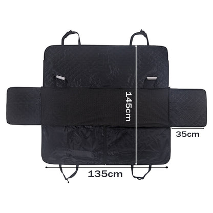 SOGA 2X 600D Oxford Cloth Waterproof Dog Car Cover Back Seat Protector Hammock Non Slip Pet Mat Black-Pet Carriers &amp; Travel Products-PEROZ Accessories