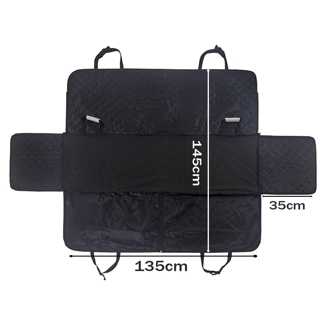 SOGA 600D Oxford Cloth Waterproof Dog Car Cover Back Seat Protector Hammock Non Slip Pet Mat Black-Pet Carriers &amp; Travel Products-PEROZ Accessories