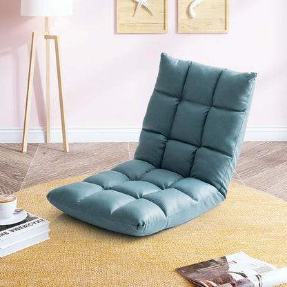 SOGA 2X Green Lounge Floor Recliner Adjustable Gaming Sofa Bed Foldable Indoor Outdoor Backrest Seat Home Office Decor-Chair &amp; Sofa Cushions-PEROZ Accessories