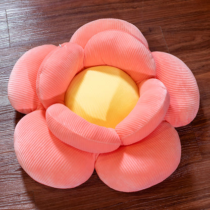 SOGA Red Double Flower Shape Cushion Soft Bedside Floor Plush Pillow Home Decor-Chair &amp; Sofa Cushions-PEROZ Accessories