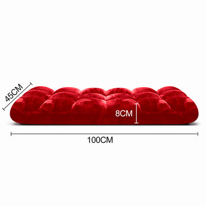SOGA 2X Floor Recliner Folding Lounge Sofa Futon Couch Folding Chair Cushion Red-Recliner Chair-PEROZ Accessories