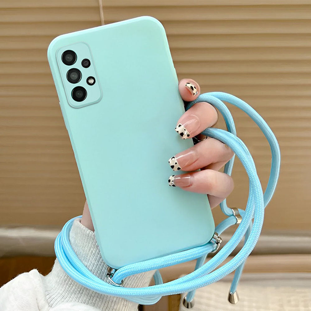 Anymob Samsung Phone Case Blue Green Crossbody Necklace Lanyard- A10 50 31 51 71 12 22 32 325F 326B 24 52 52S 72 21S 33 53 73-Mobile Phone Cases-PEROZ Accessories