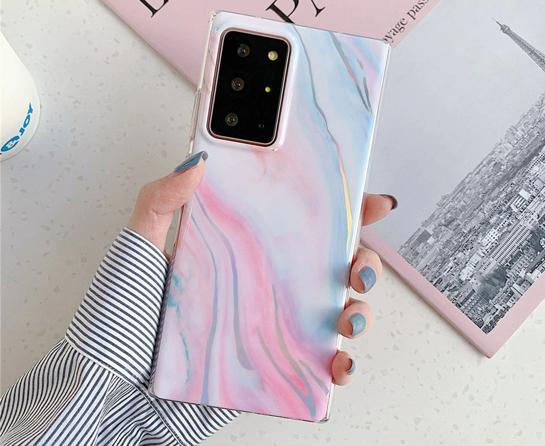 Anymob Samsung Phone Case Chic Laser Splash Marble Pattern Cover For Samsung A12 5G-Mobile Phone Cases-PEROZ Accessories
