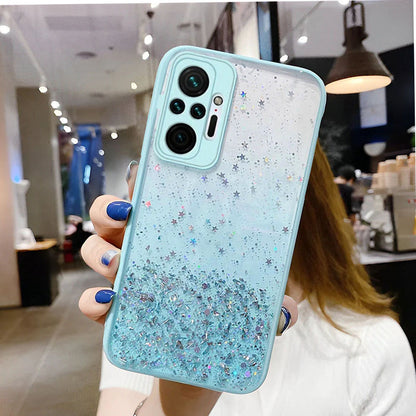 Anymob Xiaomi Phone Case Blue Gradient Sequins Glitter Silicone Mobile Cover-Mobile Phone Cases-PEROZ Accessories