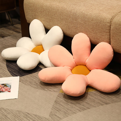 SOGA Pink Daisy Flower Shape Cushion Soft Leaning Bedside Pad Floor Plush Pillow Home Decor-Chair &amp; Sofa Cushions-PEROZ Accessories