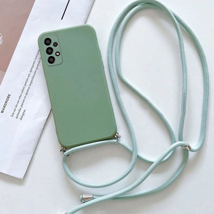 Anymob Samsung Galaxy Phone Case Green Crossbody Necklace Lanyard- A10 50 31 51 71 12 22 32 325F 326B 24 52S 72 10S 20S 53 73-Mobile Phone Cases-PEROZ Accessories