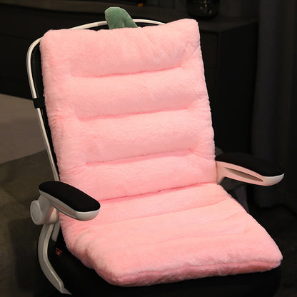 SOGA Pink One Piece Strawberry Cushion Office Sedentary Butt Mat Back Waist Chair Support Home Decor-Chair &amp; Sofa Cushions-PEROZ Accessories