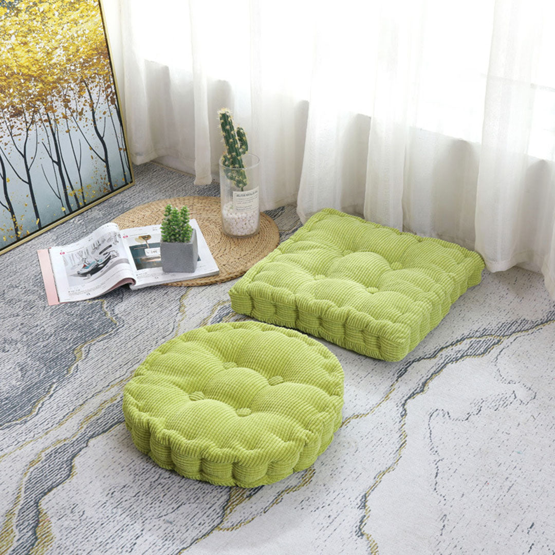 SOGA Green Square Cushion Soft Leaning Plush Backrest Throw Seat Pillow Home Office Sofa Decor-Chair &amp; Sofa Cushions-PEROZ Accessories
