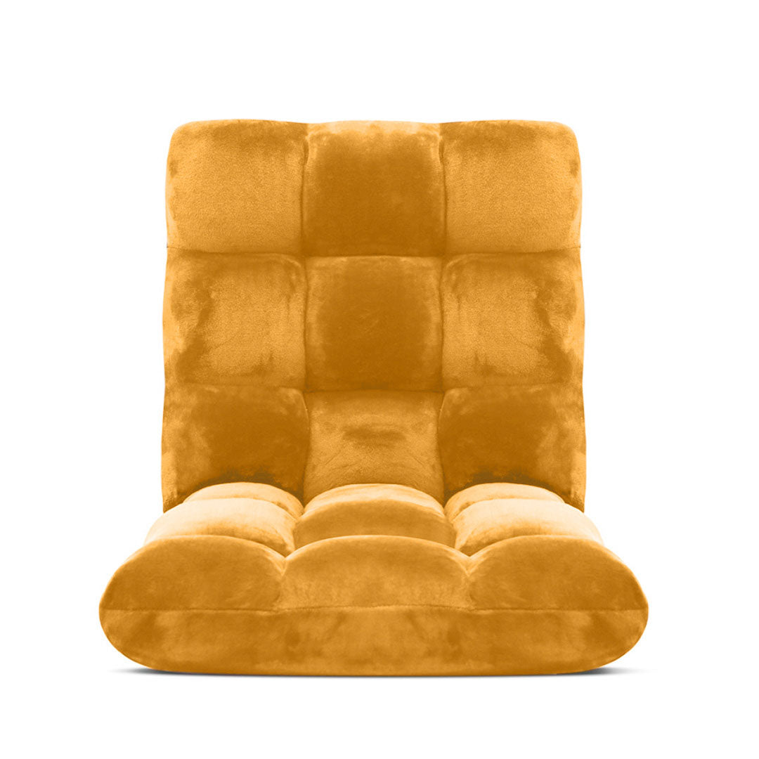 SOGA 4X Floor Recliner Folding Lounge Sofa Futon Couch Folding Chair Cushion Apricot-Recliner Chair-PEROZ Accessories