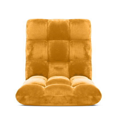 SOGA 4X Floor Recliner Folding Lounge Sofa Futon Couch Folding Chair Cushion Apricot-Recliner Chair-PEROZ Accessories