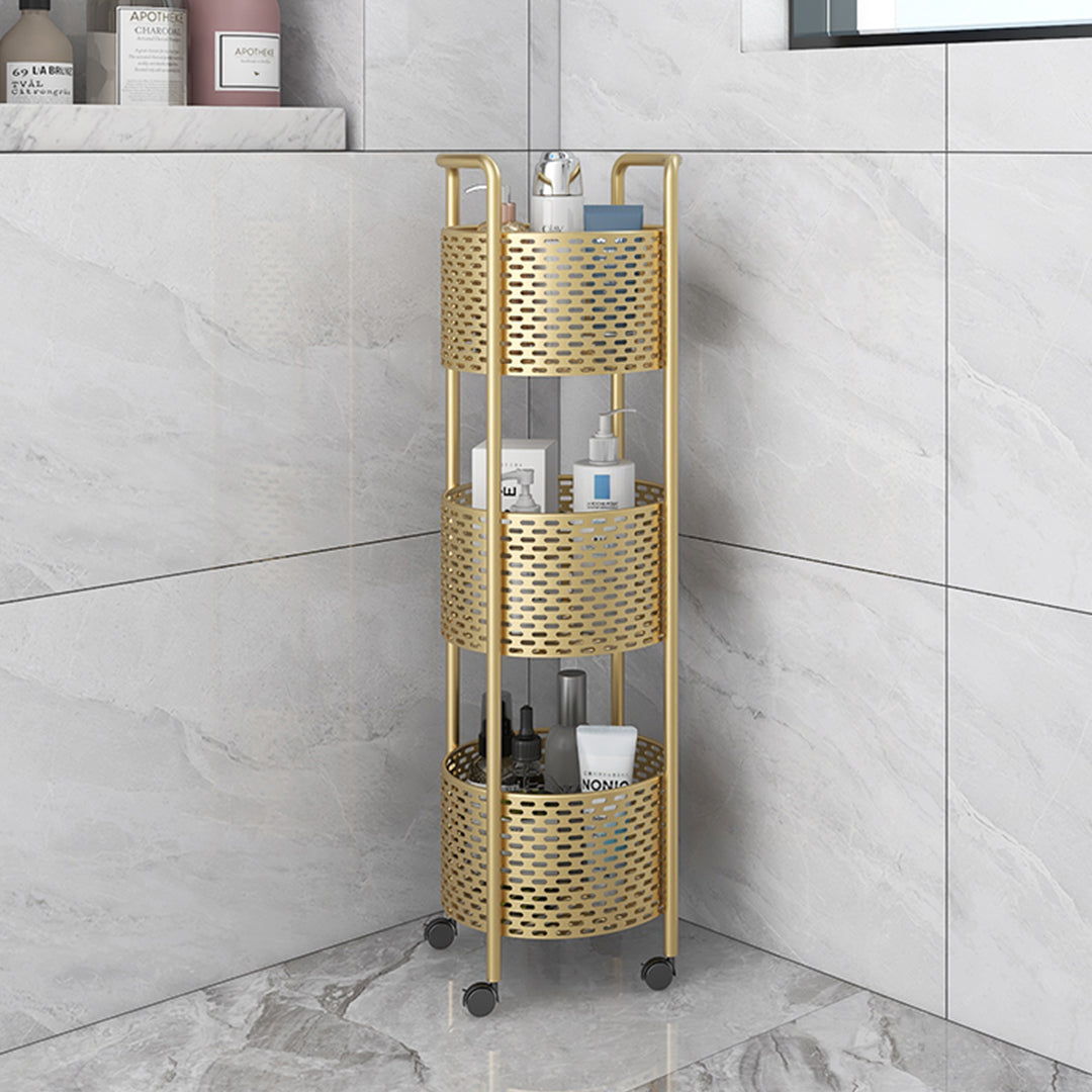 SOGA 3 Tier Bathroom Shelf Multifunctional Storage Display Rack Organiser with wheels-Bathroom Storage-PEROZ Accessories