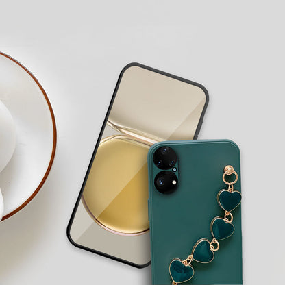 Anymob Huawei Phone Case Royal Blue Heart Shape Strap Soft Silicone Back Cover- P40 Lite P50 P30 P20 Pro Mate 20 Lite P Smart 2021-Mobile Phone Cases-PEROZ Accessories