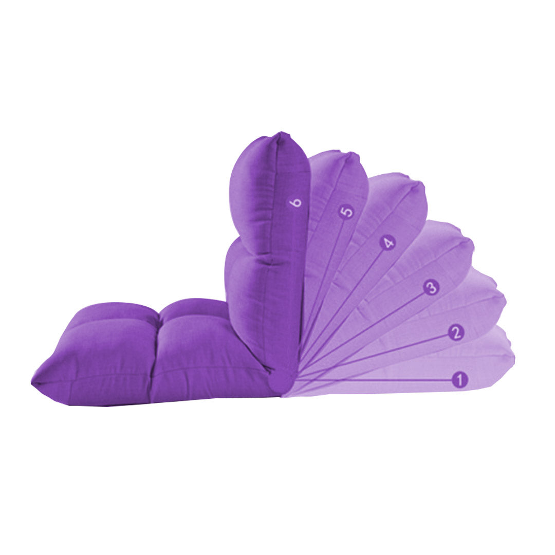 SOGA Lounge Floor Recliner Adjustable Lazy Sofa Bed Folding Game Chair Purple-Recliner Chair-PEROZ Accessories