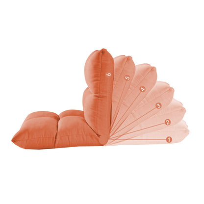 SOGA 4X Lounge Floor Recliner Adjustable Lazy Sofa Bed Folding Game Chair Orange-Recliner Chair-PEROZ Accessories