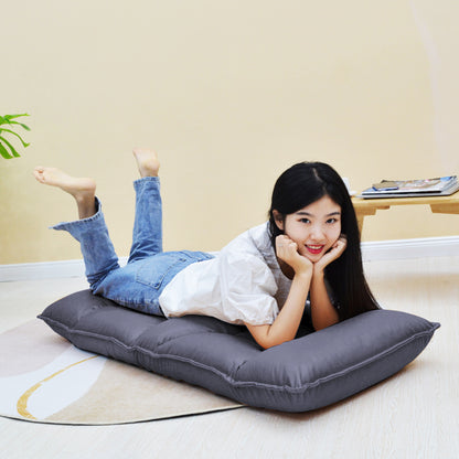 SOGA 2X Grey Lounge Recliner Lazy Sofa Bed Tatami Cushion Collapsible Backrest Seat Home Office Decor-Recliner Chair-PEROZ Accessories