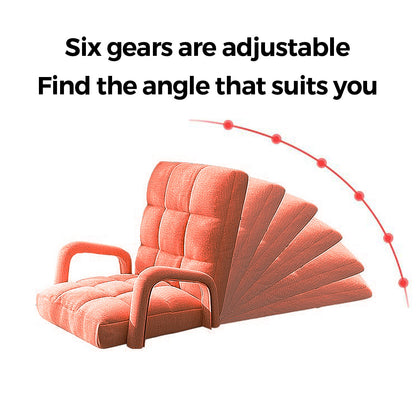 SOGA 4X Foldable Lounge Cushion Adjustable Floor Lazy Recliner Chair with Armrest Orange-Recliner Chair-PEROZ Accessories