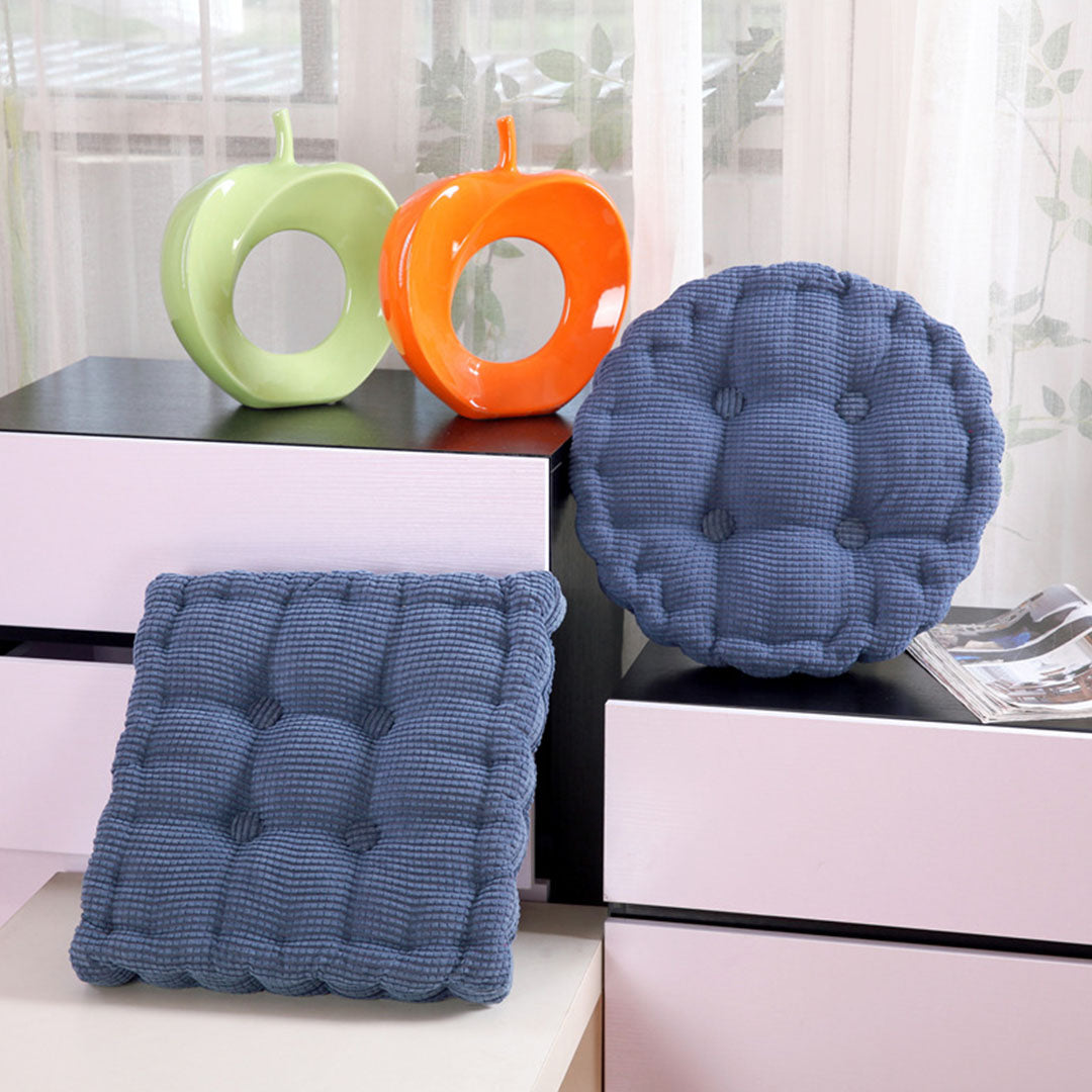 SOGA Blue Square Cushion Soft Leaning Plush Backrest Throw Seat Pillow Home Office Decor-Chair &amp; Sofa Cushions-PEROZ Accessories