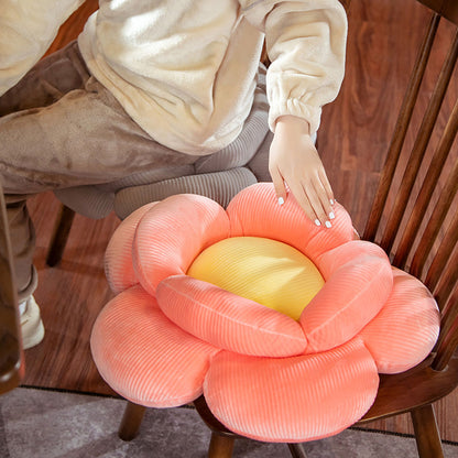 SOGA Red Double Flower Shape Cushion Soft Bedside Floor Plush Pillow Home Decor-Chair &amp; Sofa Cushions-PEROZ Accessories
