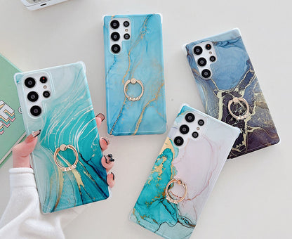 Anymob Samsung Phone Case White Crack Granite Marble For S22 Ultra S21 Plus S20 FE S10 A51 A71 A50 A30S Note 10 20-Mobile Phone Cases-PEROZ Accessories