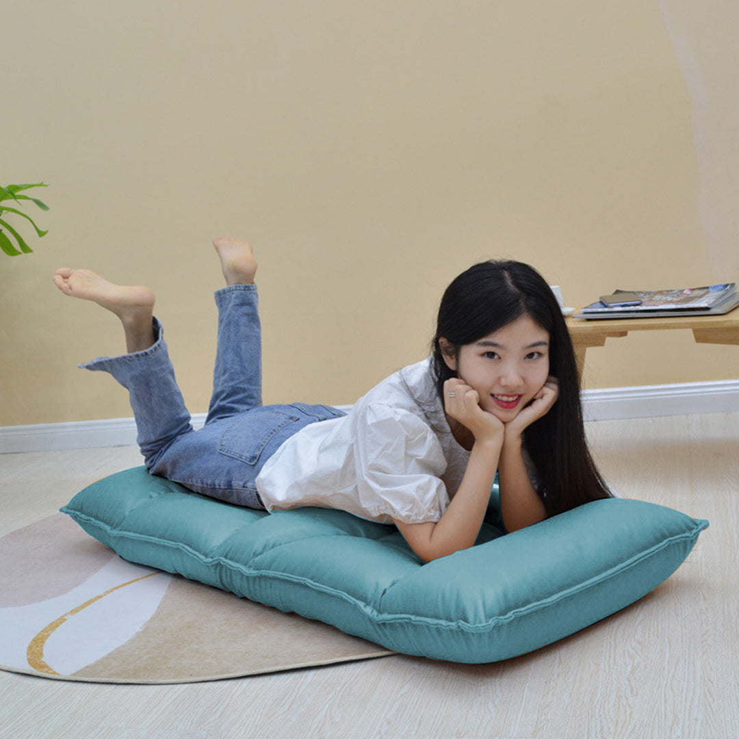 SOGA Green Lounge Recliner Lazy Sofa Bed Tatami Cushion Collapsible Backrest Seat Home Office Decor-Recliner Chair-PEROZ Accessories