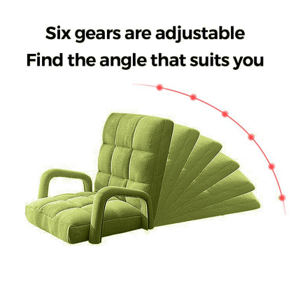 SOGA 2X Foldable Lounge Cushion Adjustable Floor Lazy Recliner Chair with Armrest Yellow Green-Recliner Chair-PEROZ Accessories