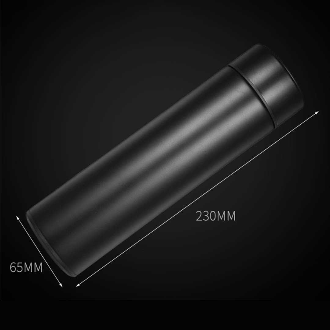 SOGA 500ML Stainless Steel Smart LCD Thermometer Display Bottle Vacuum Flask Thermos Black-Smart Bottles-PEROZ Accessories