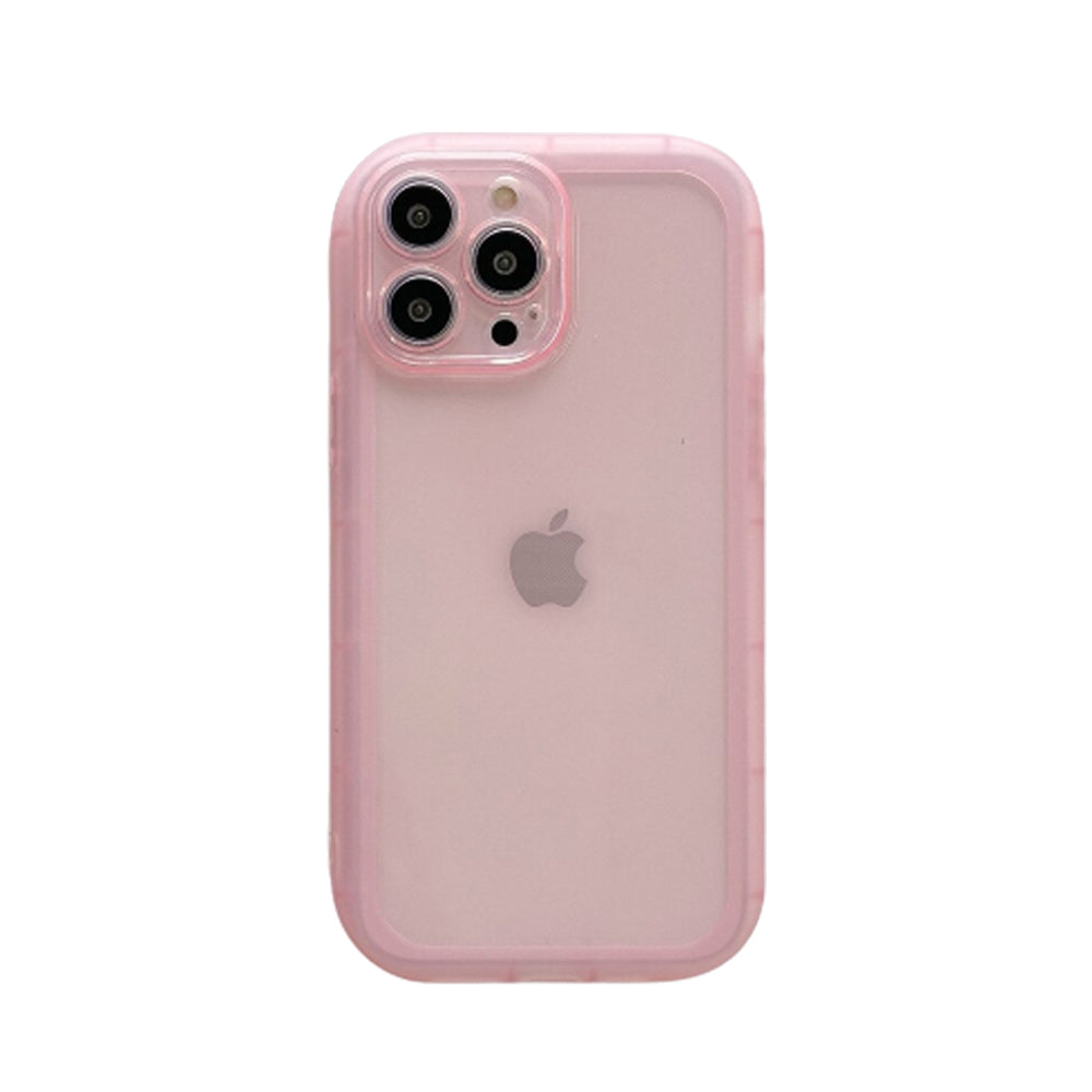 Anymob iPhone Case Pink Transparent Matte Soft Silicone Mobile Cover For iPhone13 Pro Max 11 12 Pro Max X XS Max XR-Mobile Phone Cases-PEROZ Accessories