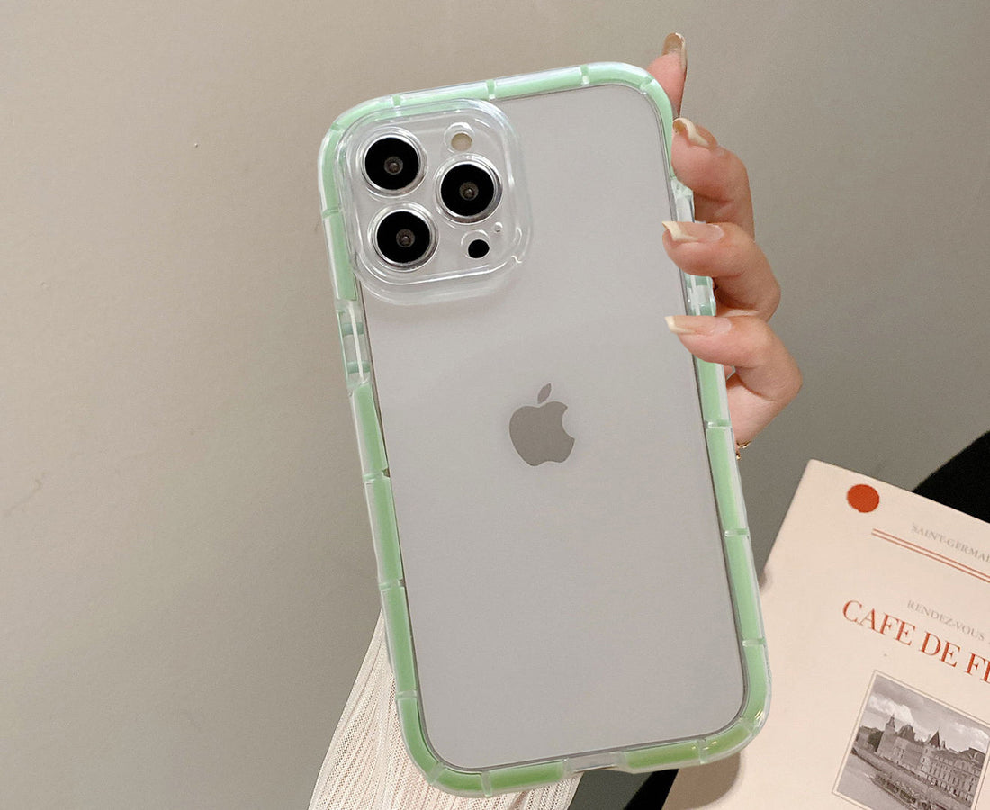 Anymob iPhone Case Green Transparent Luminous Color Shockproof Soft Silicone Mobile Cover For iPhone13 Pro Max 11 12 Pro Max X XS Max XR-Mobile Phone Cases-PEROZ Accessories