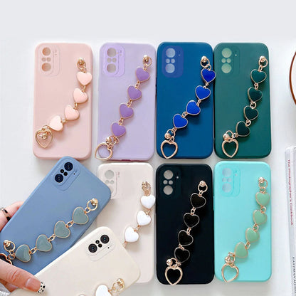 Anymob Xiaomi and Redmi Phone Case Black Women Chain Bracelet Soft Silicone For Note 10 9 Pro 10s 9s 8 7 Pro 10 9 9A Poco X3 11T 11-Mobile Phone Cases-PEROZ Accessories