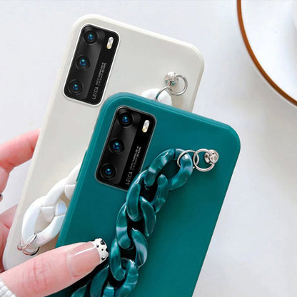 Anymob Huawei Phone Case Beige Luxury Marble Bracelet Silicone Cover-Mobile Phone Cases-PEROZ Accessories