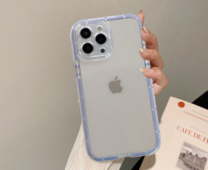 Anymob iPhone Case Violet Transparent Luminous Color Shockproof Soft Silicone Mobile Cover For iPhone13 Pro Max 11 12 Pro Max X XS Max XR-Mobile Phone Cases-PEROZ Accessories