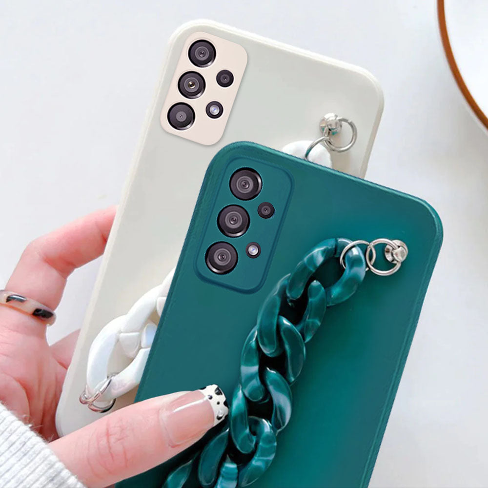 Anymob Samsung Mobile Marble Bracelet Phone Case in Luxurious Black Case Design For S10 S20 S21 S22 Plus Ultra FE Note With Wrist Strap Silicone Cover-Mobile Phone Cases-PEROZ Accessories