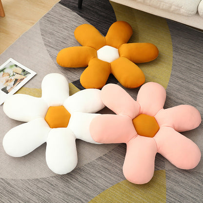 SOGA Pink Daisy Flower Shape Cushion Soft Leaning Bedside Pad Floor Plush Pillow Home Decor-Chair &amp; Sofa Cushions-PEROZ Accessories