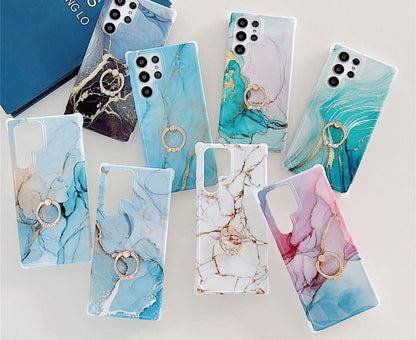 Anymob Samsung Phone Case Pink Crack Granite Marble For S22 Ultra S21 Plus S20 FE S10 A51 A71 A50 A30S Note 10 20-Mobile Phone Cases-PEROZ Accessories