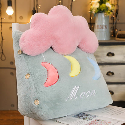 SOGA 2X Green Cute Cloud Cushion Soft Leaning Lumbar Wedge Pillow Bedside Plush Home Decor-Chair &amp; Sofa Cushions-PEROZ Accessories