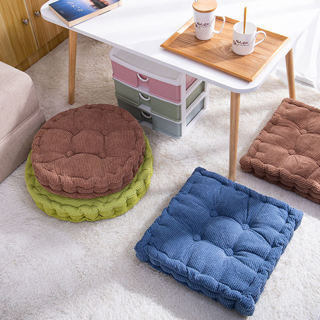 SOGA 4X Blue Square Cushion Soft Leaning Plush Backrest Throw Seat Pillow Home Office Decor-Chair &amp; Sofa Cushions-PEROZ Accessories