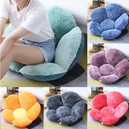 SOGA 2X Orange Whimsical Big Flower Shape Cushion Soft Leaning Bedside Pad Floor Plush Pillow Home Decor-Chair &amp; Sofa Cushions-PEROZ Accessories
