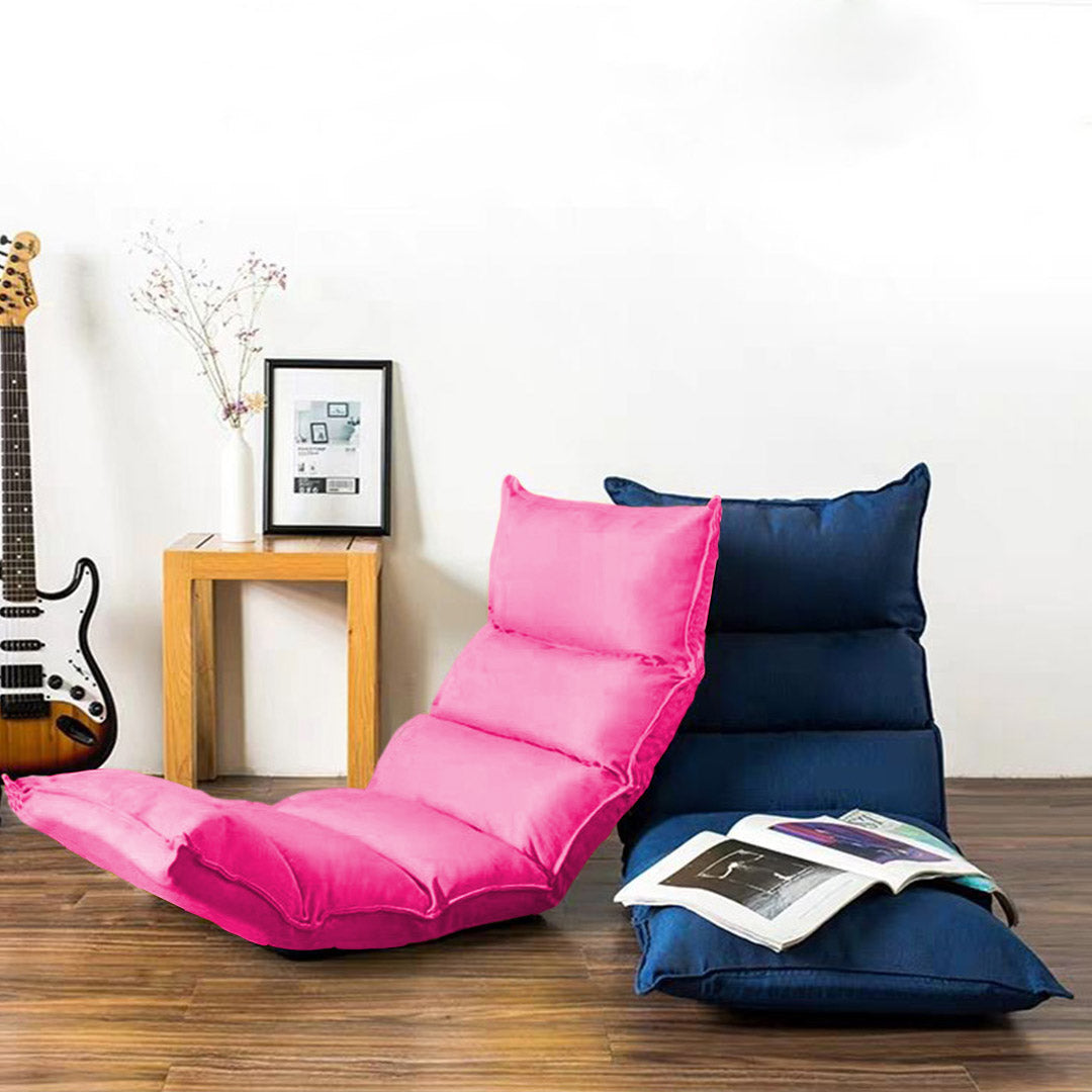 SOGA 2X Foldable Tatami Floor Sofa Bed Meditation Lounge Chair Recliner Lazy Couch Pink-Recliner Chair-PEROZ Accessories