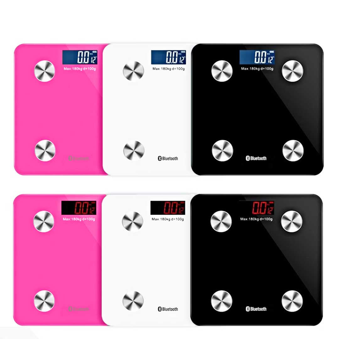 SOGA Wireless Bluetooth Digital Body Fat Scale Bathroom Health Analyser Weight Pink-Body Weight Scales-PEROZ Accessories