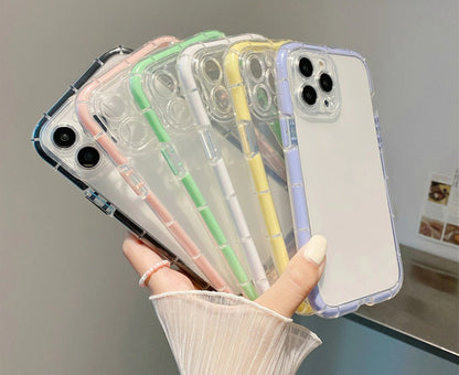 Anymob iPhone Case Violet Transparent Luminous Color Shockproof Soft Silicone Mobile Cover For iPhone13 Pro Max 11 12 Pro Max X XS Max XR-Mobile Phone Cases-PEROZ Accessories