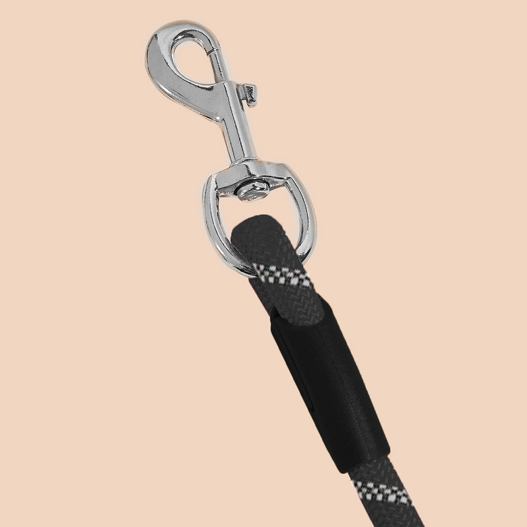 SOGA 220cm Multifunction Hands Free Rope Pet Cat Dog Puppy Double Ended Leash for Walking Training Tracking Obedience Black-Dog Collars-PEROZ Accessories